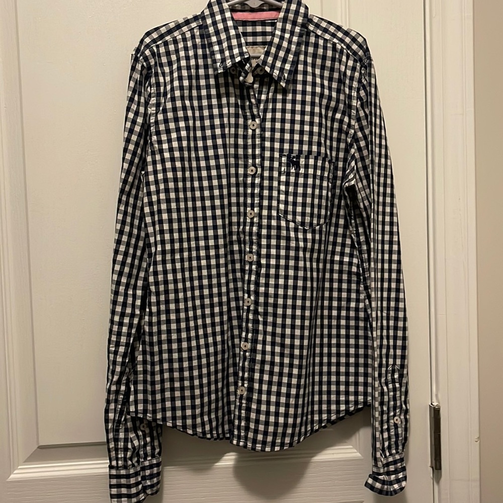 Abercrombie girls plaid button down